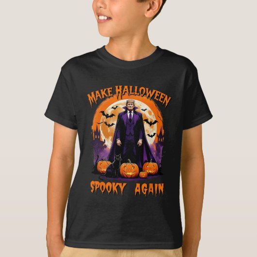 Make Halloween Spooky Again Funny Trump Halloween  Tシャツ (正面)