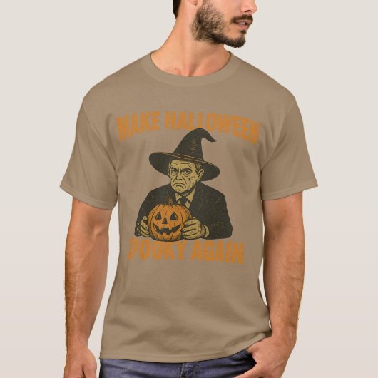 Make Halloween Spooky Again Vintage Trump Hallowee Tシャツ (正面)