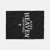 Make Heaven Crowded Cross - Minimalist Christian R フリースブランケット (正面(横))