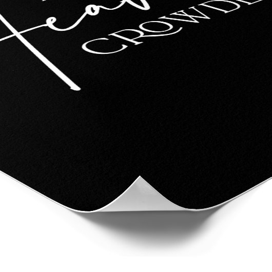 Make Heaven Crowded Cross - Minimalist Christian R ポスター (角)