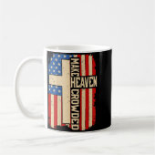 Make Heaven Crowded On-back Patriotic Christian Cr コーヒーマグカップ (左)