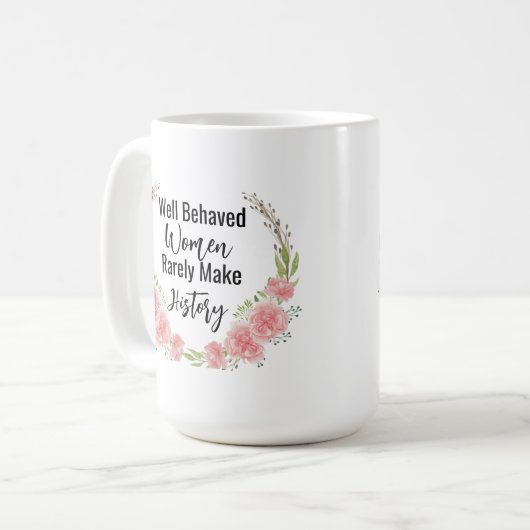 Make Historyかわいいフローラ引用文 コーヒーマグカップ (正面左)
