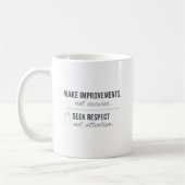 Make Improvements, Not Excuses コーヒーマグカップ (左)
