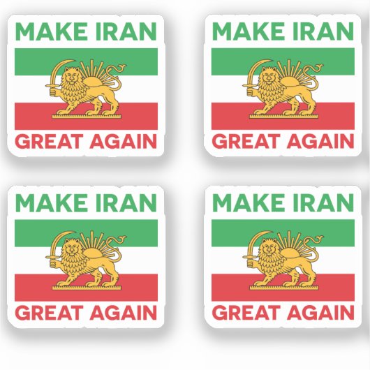 Make Iran Great Again Persian II シール (正面)