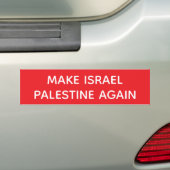 MAKE ISRAEL PALESTINE AGAN バンパーステッカー (車上)