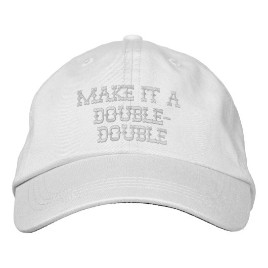 Make it a Double-double Embroidered Hat 刺繍入りキャップ (正面)