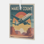 Make It Count ガラスオーナメント (正面左)