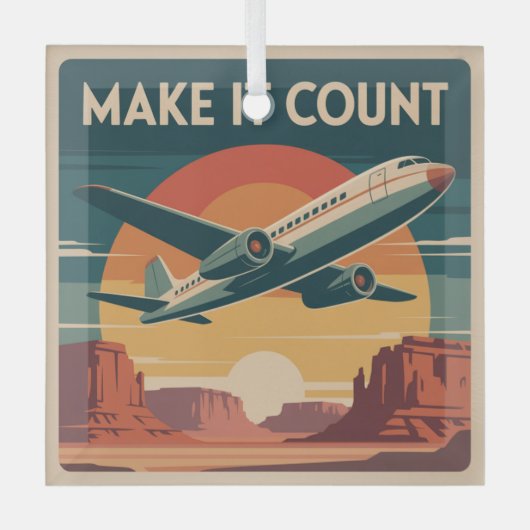Make It Count ガラスオーナメント (正面)