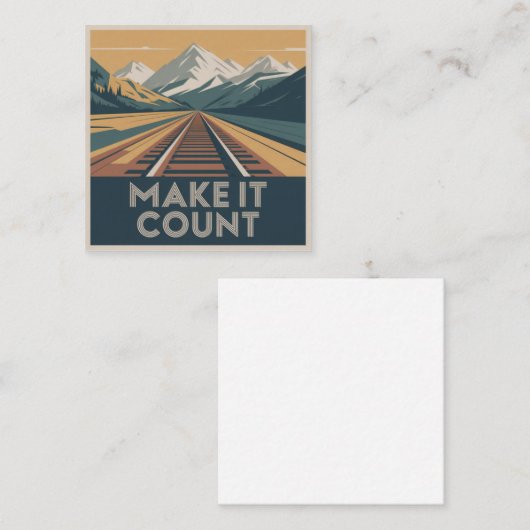 Make It Count スクエア名刺 (正面/裏面)