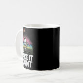 Make It Count 80年代風スケルタル・ダンクイラスト  コーヒーマグカップ (正面左)