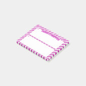 Make It Happen AM/PM Sticky Notes – Pink Stripes ポストイット (アングル)