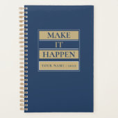 Make it happen | Custom Name & Year  プランナー手帳 (正面)