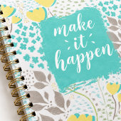 Make It Happen Inspirational Floral Notebook ノートブック