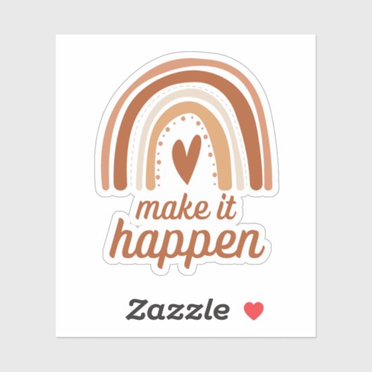 Make it happen motivational die cut シール (シート)