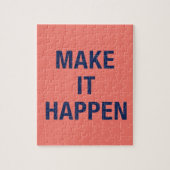 Make it happen motivational quote ジグソーパズル (縦)