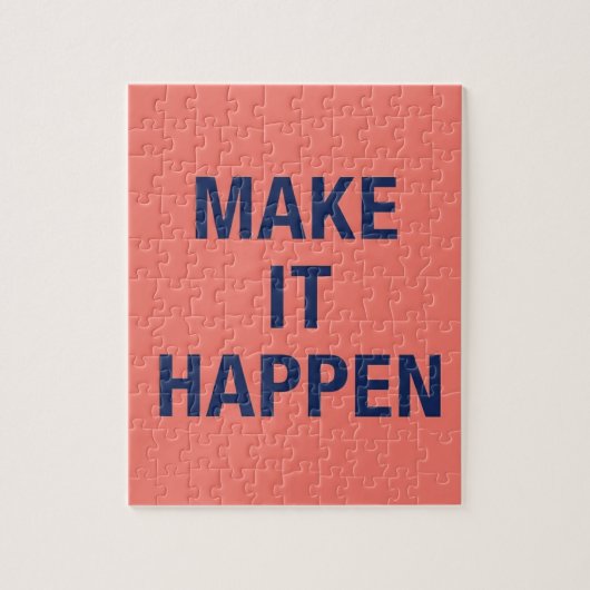 Make it happen motivational quote ジグソーパズル (縦)