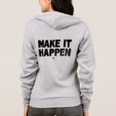 Make It Happen Motivational Women Hoodie パーカ (裏面)