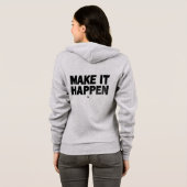Make It Happen Motivational Women Hoodie パーカ (裏面フル)