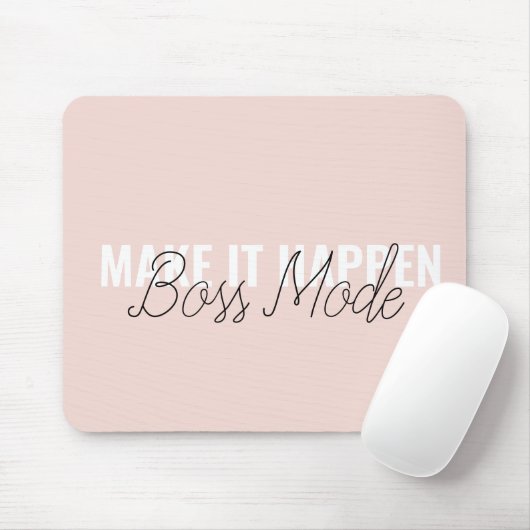 Make It Happen Personalized Mouse Pad – Feminine C マウスパッド (マウス)