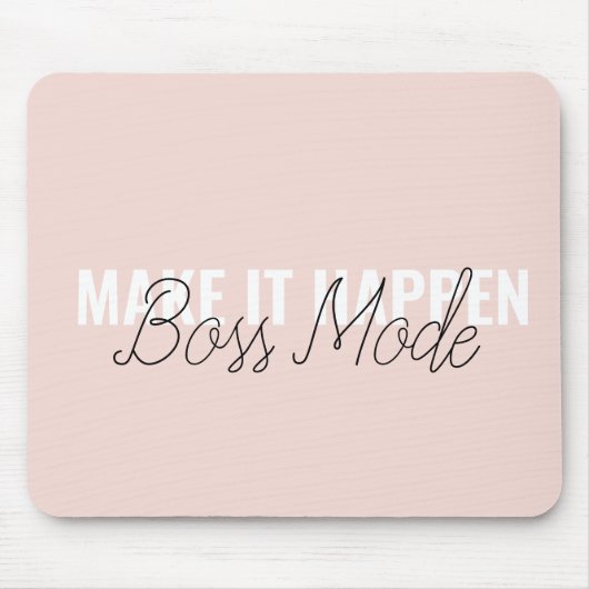 Make It Happen Personalized Mouse Pad – Feminine C マウスパッド (正面)