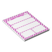 Make It Happen Pink Striped Daily Planner Notepad ノートパッド (アングル)
