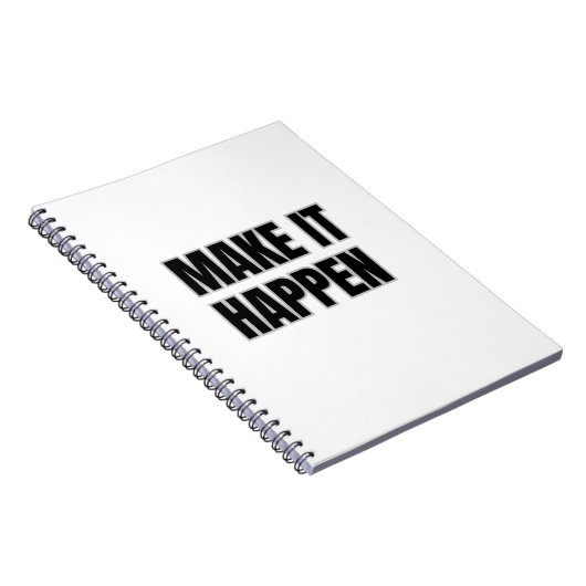 Make It Happen Spiral Photo Notebook ノートブック (右側)