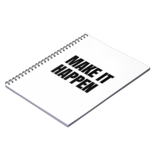 Make It Happen Spiral Photo Notebook ノートブック (左側)