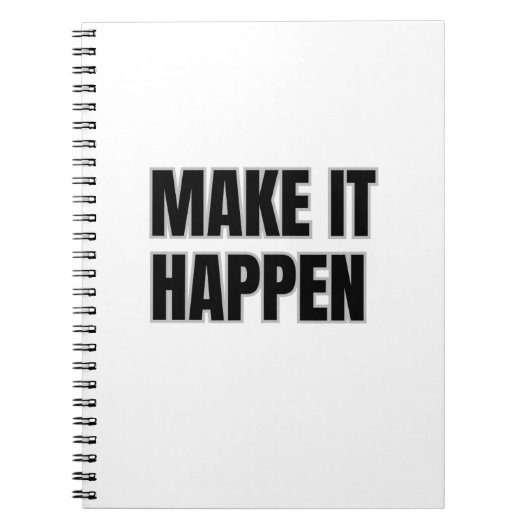 Make It Happen Spiral Photo Notebook ノートブック (正面)