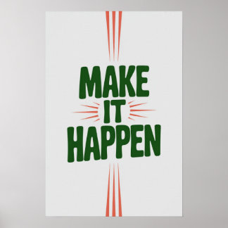 Make It Here - はっきりした Wall Artやる気を起こさせる 💪 ポスター