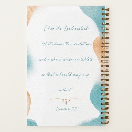 "Make it Plain" Blank Lined Journal with scripture ノートブック (裏面)