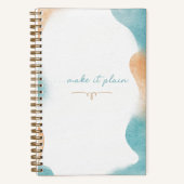 "Make it Plain" Blank Lined Journal with scripture ノートブック (正面)