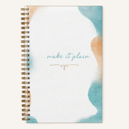 "Make it Plain" Blank Lined Journal with scripture ノートブック