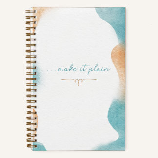"Make it Plain" Blank Lined Journal with scripture ノートブック