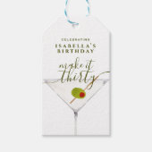 Make It Thirty Martini 30th Birthdayパーティー ギフトタグ (正面)