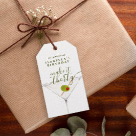 Make It Thirty Martini 30th Birthdayパーティー ギフトタグ