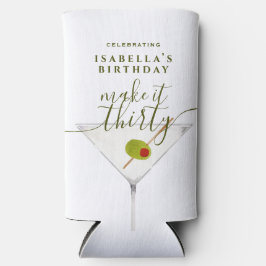 Make It Thirty Martini 30th Birthdayパーティー スリム缶クーラー