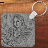 Make It Yours – 妻カスタムの写真プレゼント キーホルダー (裏面)