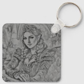 Make It Yours – 妻カスタムの写真プレゼント キーホルダー (裏面)