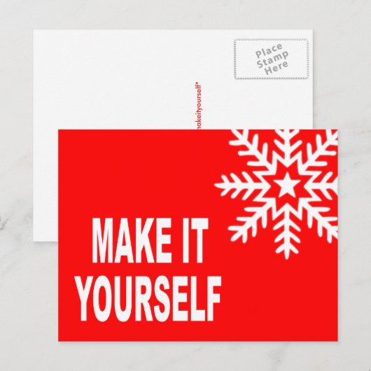 Make It Yourseはがき招待状 ポストカード (正面/裏面)