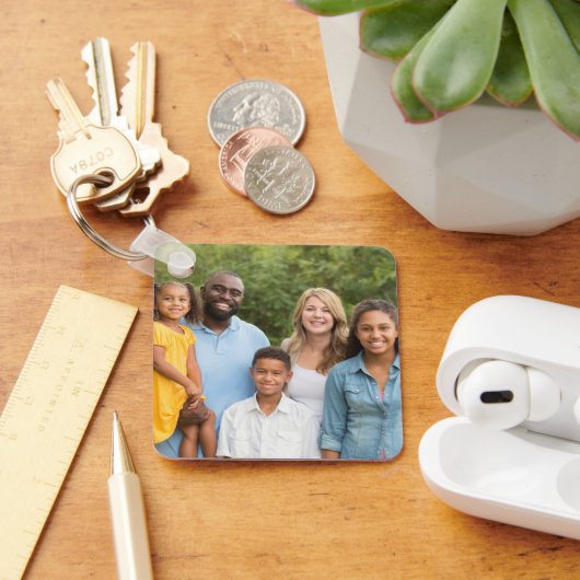 Make It Yourself - Custom Double Sided 2 Photo キーホルダー (デスク)