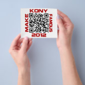 Make Kony Famous 2012 Video QR Code Joseph Kony チラシ (手)