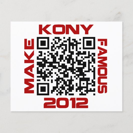 Make Kony Famous 2012 Video QR Code Joseph Kony チラシ (正面)
