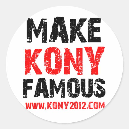Make Kony Famous - Kony 2012 ラウンドシール (正面)