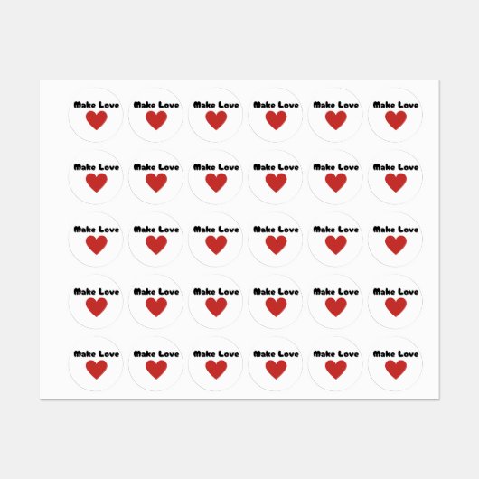 Make Loveハート2024 ラベル (シート)