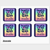 Make Love Not Warシール スクエアシール (シート)