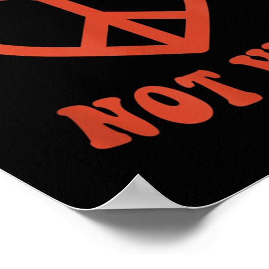 Make Love Not WarレトロHippie Peace Sign ポスター (角)