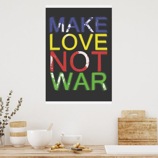 Make Love Not War ポスター (キッチン)