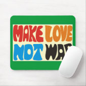 Make love not war Hippie Spruch マウスパッド (マウス)