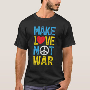 Make Love Not War I Stand With Ukraine Support Ame Tシャツ