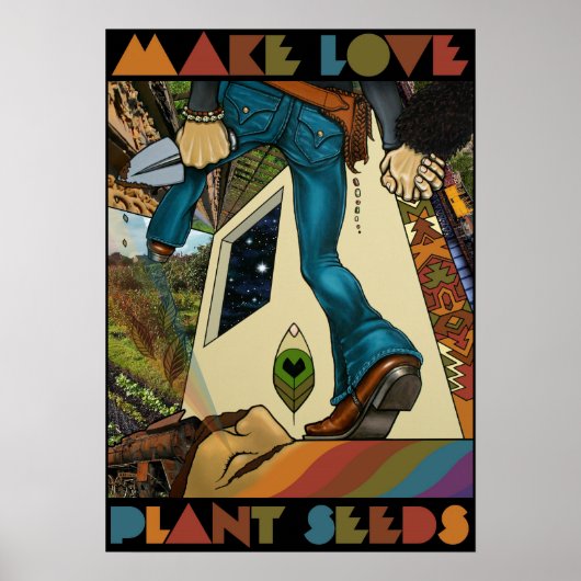 Make Love Plant Seeds - Art Print Poster ポスター (正面)